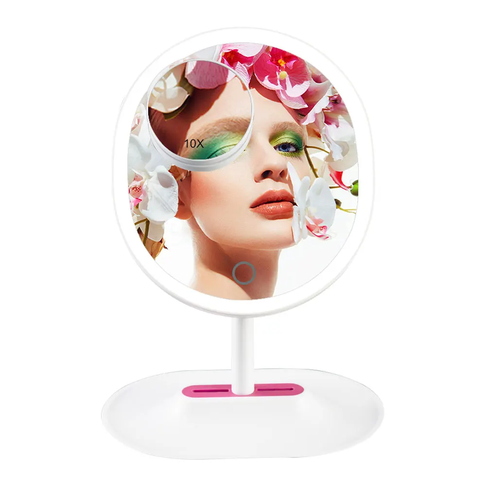 

Adjustable 16 LEDs Lighted Makeup Mirror Touch Screen Portable Magnifying Vanity Tabletop Lamp Cosmetic Mirror Make Up Tool