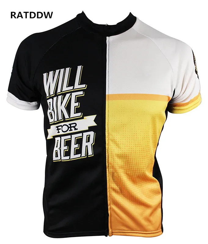 Prix pour Seront Vélo pour La Bière Hommes Vélo Jersey D'été manches courtes vélo vélo Clothing Noir jaune blanc Prix pour Seront Vélo pour La Bière Hommes Vélo Jersey D'été manches courtes vélo vélo Clothing Noir jaune blanc