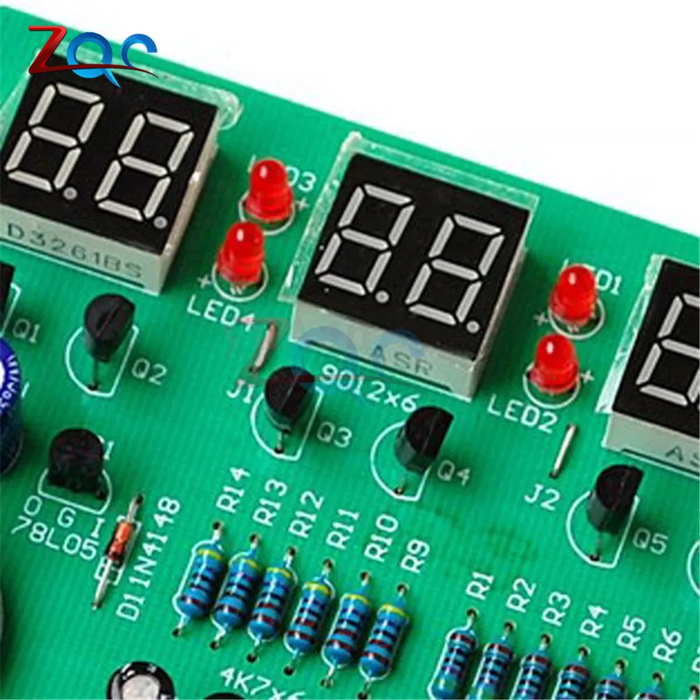 Наборы для самостоятельной сборки AT89C2051 электронные часы цифровая трубка светодиодный дисплей электронные компоненты и детали модуля DC 9 V-12 V