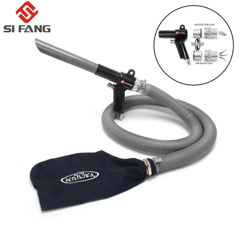 Baratos Kit de pistola de aire maravilla de doble función pistola de soplado de vacío neumático Kit de aspirador de aire pistola de succión de aire Kit de herramientas