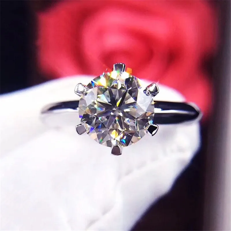 Кольцо Vecalon solitaire Promise, Настоящее серебро 925 пробы, 1.5ct Sona Cz, массивные обручальные кольца для женщин, свадебные ювелирные изделия