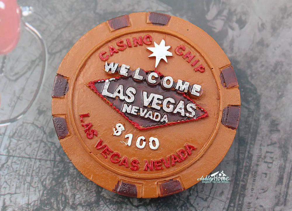

Las Vegas $100 Casino Chip, USA Tourism Travel Souvenir 3D Resin Fridge Magnet Craft