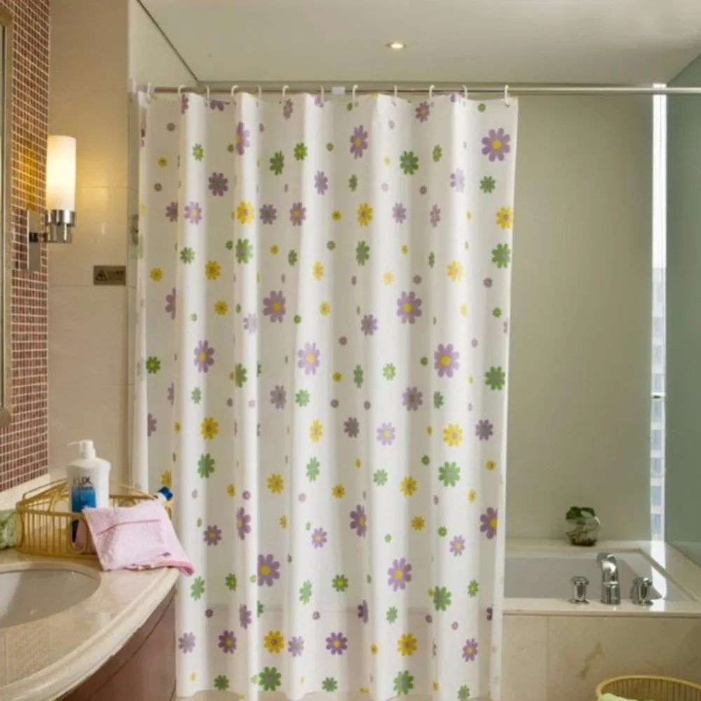 Sugar Skull Flowers Clown Shower Curtain Bathroom Waterproof Fabric & 12Hooks 