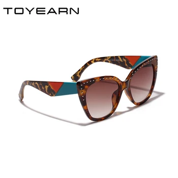

2019 Fashion Brand Designer Luxury Sexy Ladies Cat Eye Sunglasses Women Vintage Rivet Frame Sun Glasses For Female Oculos De Sol
