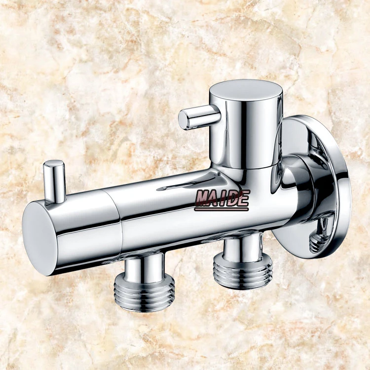 New Bathroom Brass Polished Chrome 1/2" Angle Stop Valve for Washing