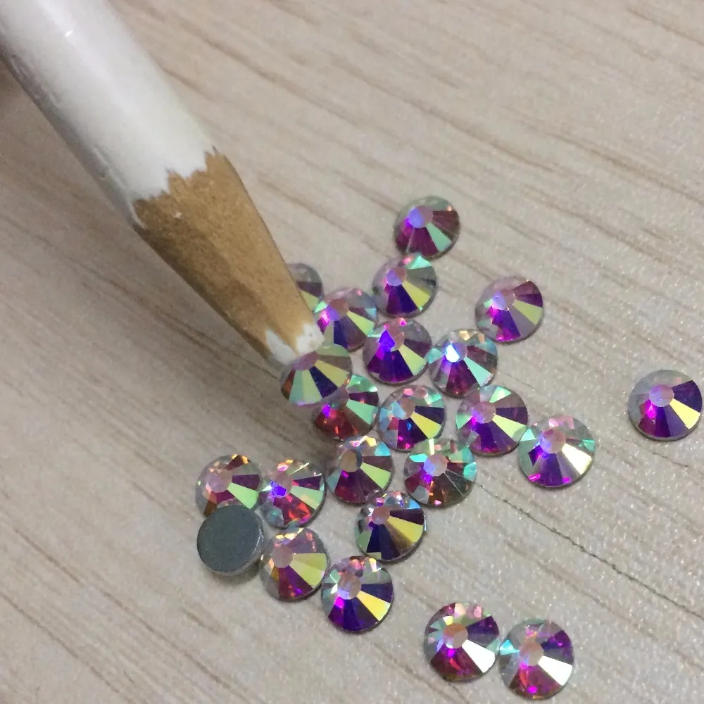 

YANRUO 2058HF SS16 Crystal AB Strass Crystals Hotfix Flat back Sewing Rhinestones Stones for Clothes Decoration