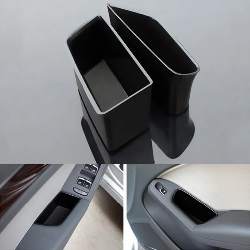 

2pcs Fashion Interior Front 2 Doors storage Box Cover Trim For Audi A4 B8 09-16