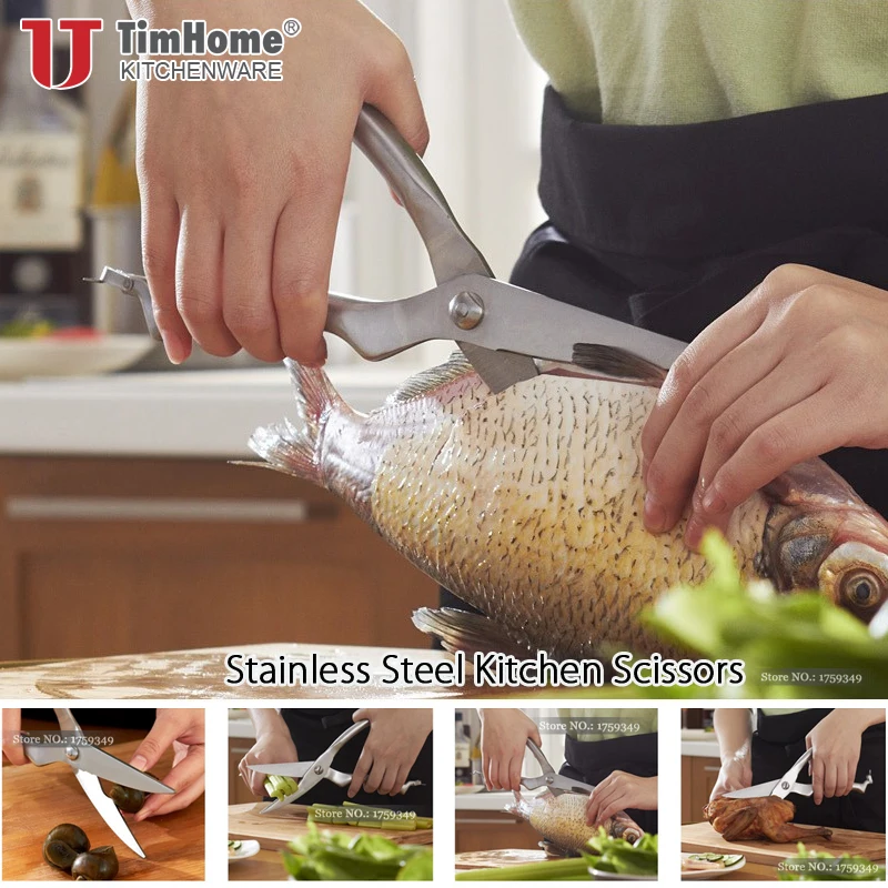 

Kitchen Scissors for greenery Stainless Steel Scissors Multifunction Scissors for fish chicken household cooking tool