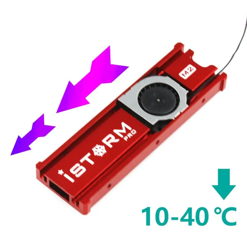 Двухсторонний радиатор NVME M.2 охлаждающий вентилятор термопрокладка из