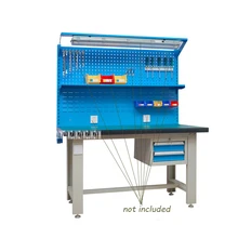 QG-GZT003 Heavy Workshop Antistatic Operating Platform Stainless Steel Test Maintenance Workbench With 920mm Hanging Board