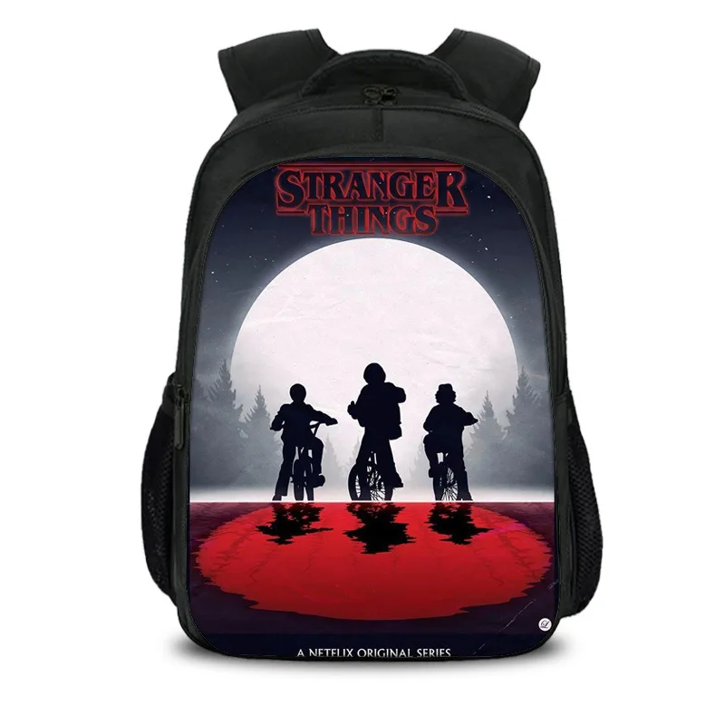 

15.7 Inch Strange Things TV Series Boys Girls School Bag Book Bag Backpack Children Students Mochila Back To School Gift 2019