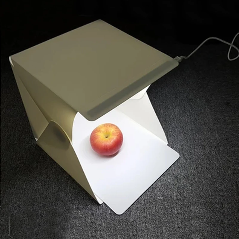 Mini-Folding-Studio-portable-photography-studio-Mini-foldable-softbox-with-USB-LED-light-Desktop-white-backgound