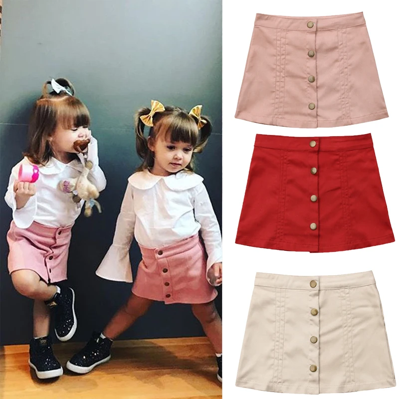 2018 New Autumn Fashion Cute Infant Baby Girls Skirts 3 Colors Solid