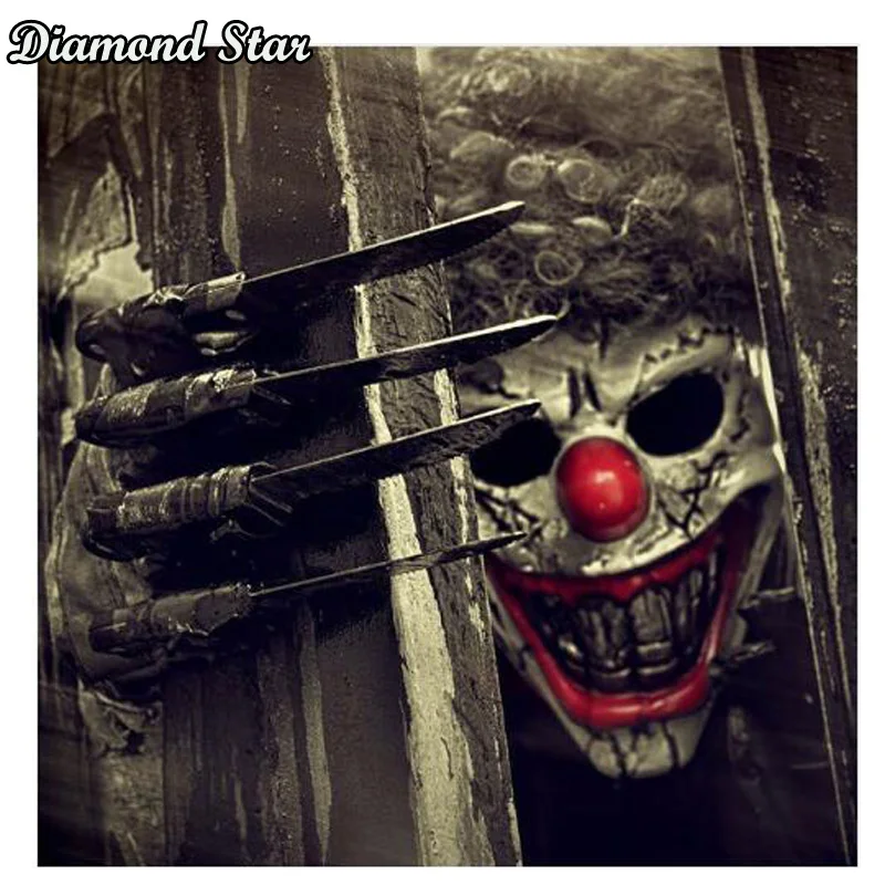 

Square drill 5D Diy Diamond Painting Clown devil Cross Stitch Diamond embroidery landscape Mosaic Home Decor Christmas gift
