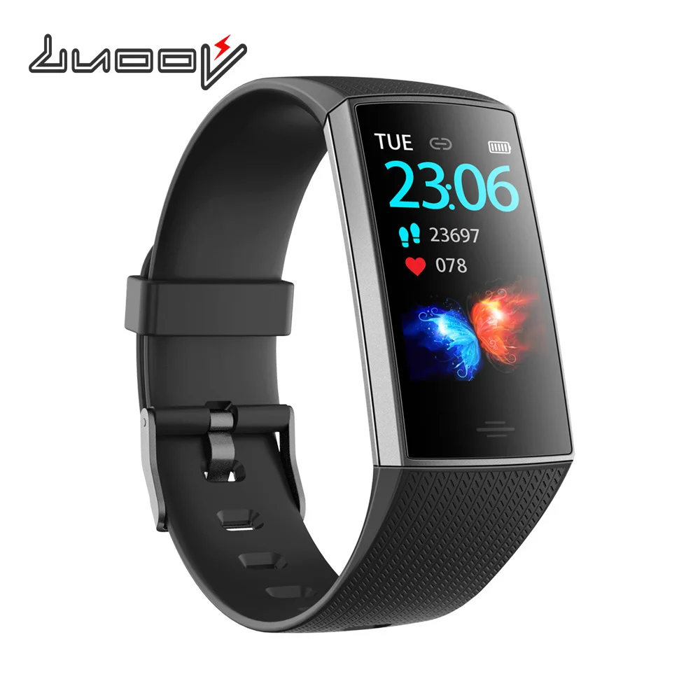 

LUOOV Smart Band Blood Pressure Fitness Tracker Heart Rate Monitor Smart Bracelet Black Men Watch for Sport Climbing