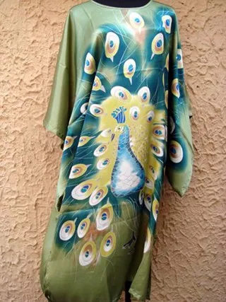 Светильник синий женский халат летняя Пижама китайский женский Пижамный костюм из вискозы кимоно банное платье Ночная рубашка кафтан юката Один размер M08