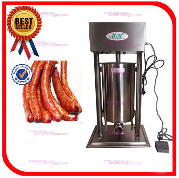 15L electric stainless steel automatic electric sausage stuffer for