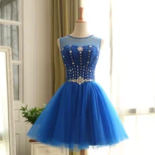 Perlen Kristall Kurzen Cocktailkleid Mit Scoop Ausschnitt 2016 Neue Frauen Kleid Party Elegante