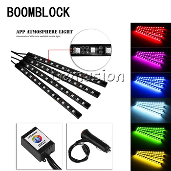 

BOOMBLOCK Car Atmosphere Lamp For Android iOS For hyundai i30 ix35 KIA rio k2 3 ceed sportage 2017 Peugeot 206 307 Accessories