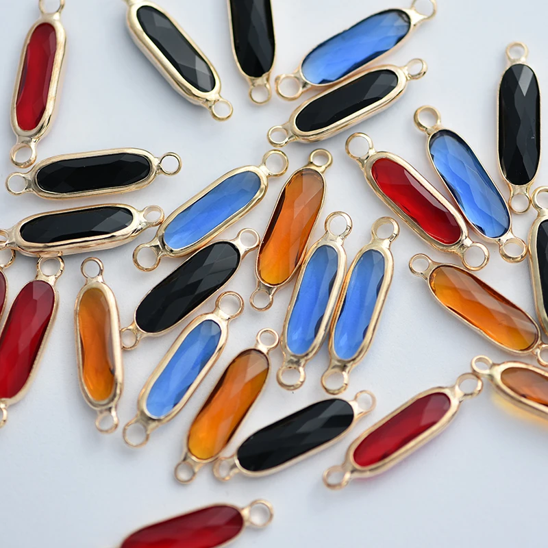 

23*5mm Crystal Rectangle Connector Charms for diy Women Bracelets Necklace Accessories Jewelry