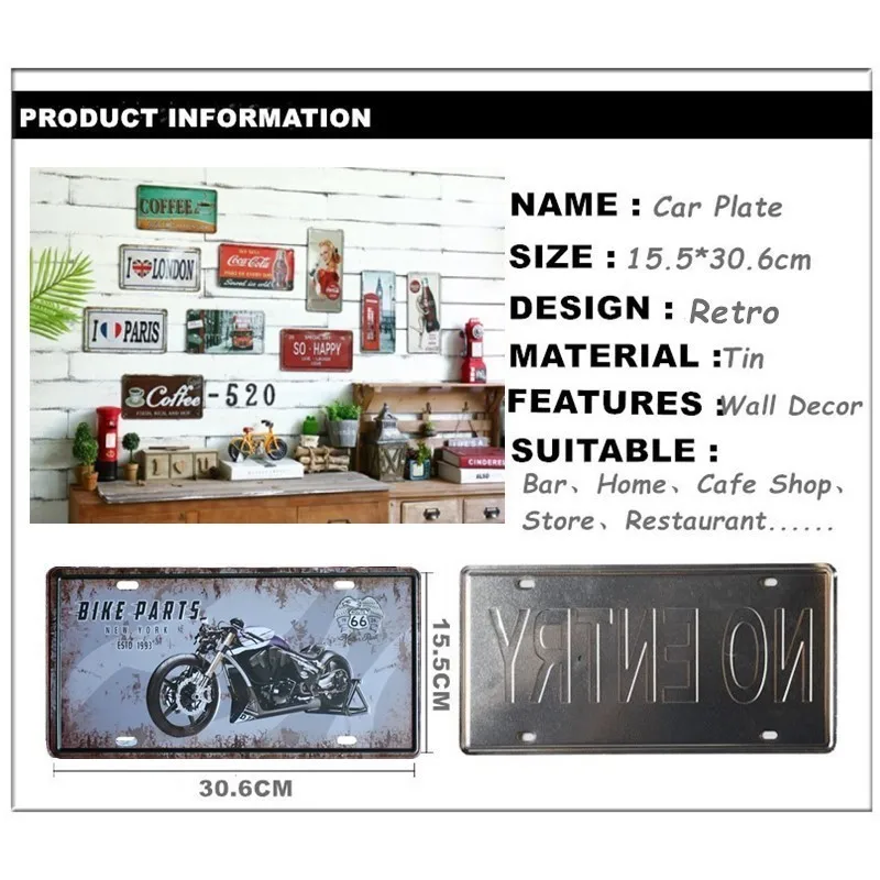 США, Калифорнийский автомобильный номерной знак автомобиля, винтажная жестяная вывеска для бара, паба, домашний Настенный декор, ретро металлический художественный плакат
