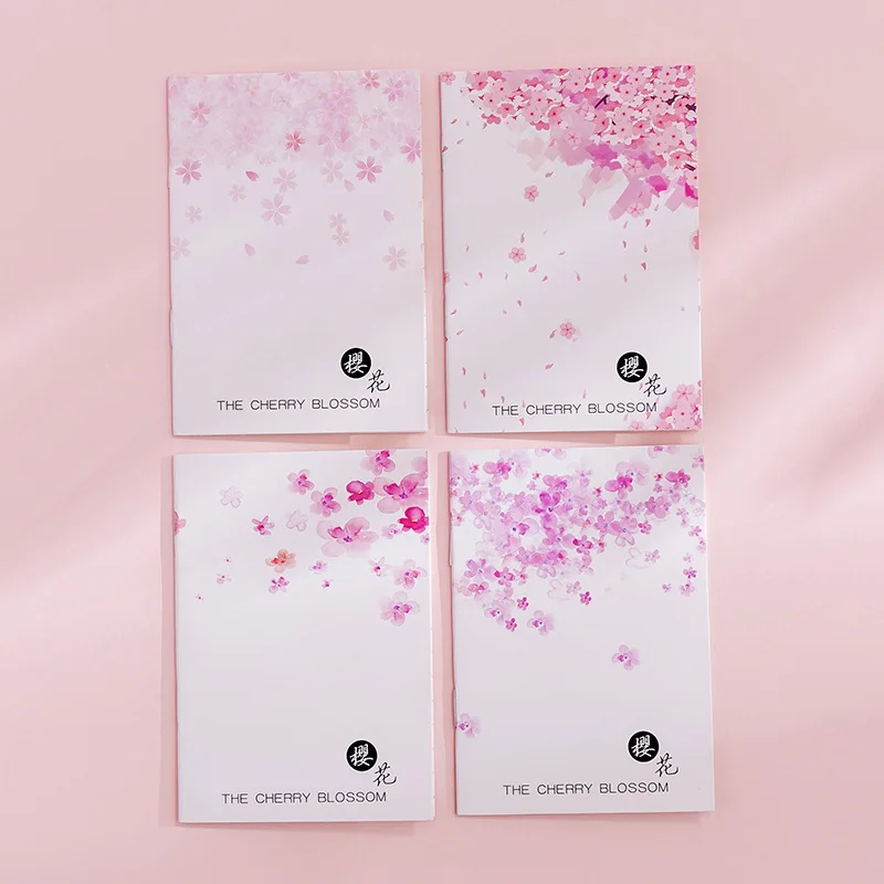 

1 Pcs Mini Cherry blossoms Notebook Cute Flamingo Note Book Diary Day Planner Kawaii Journal Stationery gift School Supplies