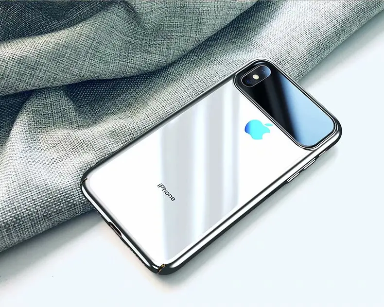 Роскошные высокие стекло PC объектив уход за кожей лица Краски анти осень защитный чехол для телефона для iPhone X XS XR Xs Max