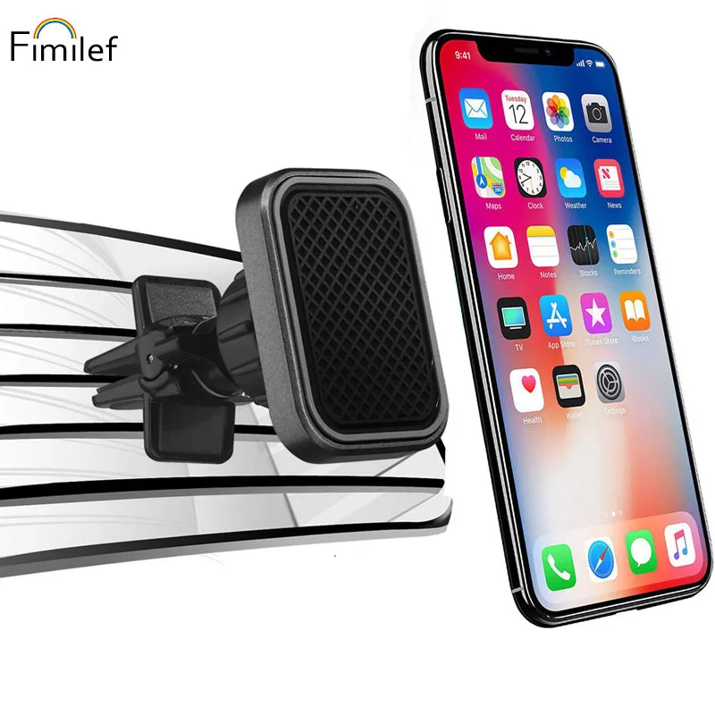 

Fimilef Car Phone Holder Magnetic Air Vent Mount Mobile Smartphone Stand Magnet Support Cell in Car GPS For iPhone XS Max XiaoMi