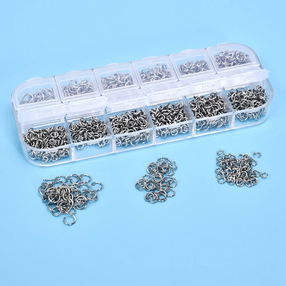 Mixed 4mm 5mm 6mm Open Jump Ring 304 Stainless Steel Wire Connectors Link Single Loops Split (6)