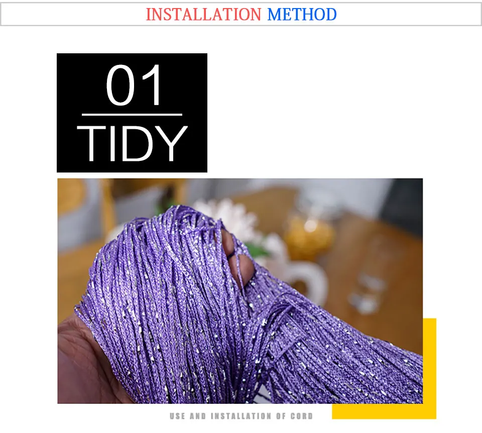 Shiny Flash Line Tassel String Door Translucidus Divider Sheer Curtains Tassel For Living Room Bedroom Girls Kitchen Valance (10)