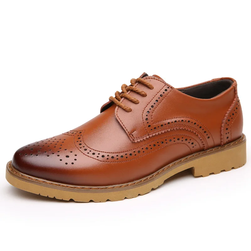 XINGYIDA Wingtip черный Повседневная Мужская обувь Кожа Формальное свадебное платье