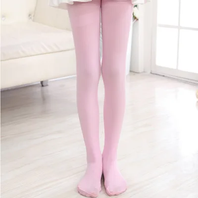 Kids Pantyhose Ballet Dance Tights for Girls Stocking Children Velvet Solid White Pantyhose Girls Tights