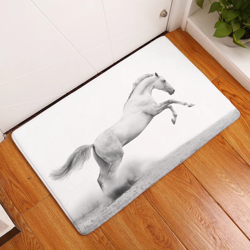 Модный стиль Majestic Horse Print ковры противоскользящие напольные коврики уличные ковры прозрачные коврики для передней двери