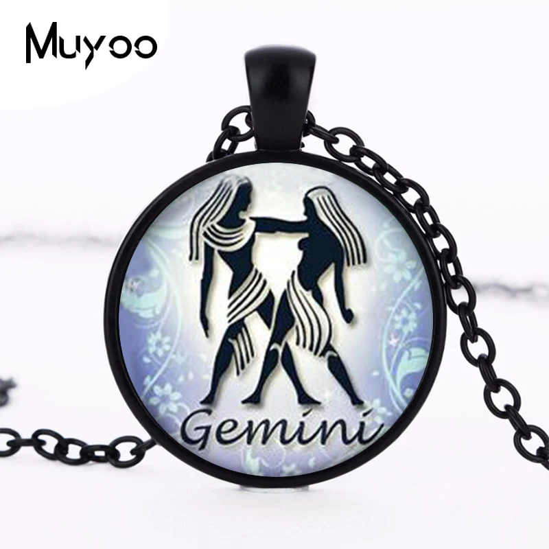 

Gemini Necklace Zodiac Jewelry Astrological Sign Gemini Birthday Jewelry Gemini Horoscope Pendant Choker Necklace HZ1