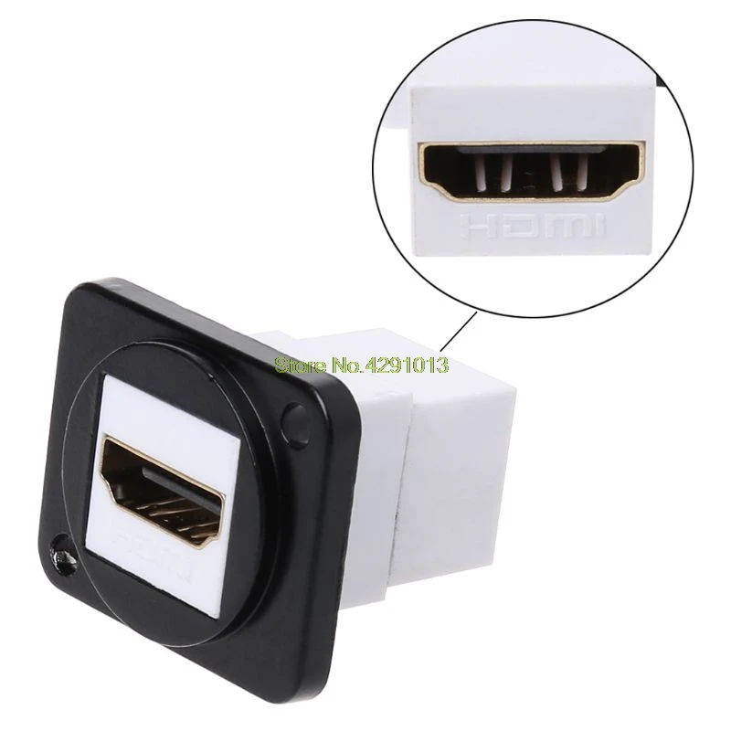 

D Type Metal HDMI Connector Module Socket Female to Female Wall Panel Mount Industrial Accessories
