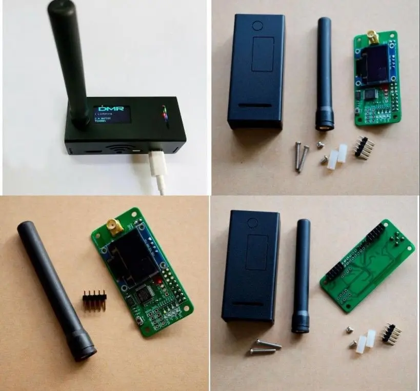 V1.7 Jumbospot UHF VHF UV MMDVM точка доступа для P25 DMR YSF DSTAR NXDN Raspberry Pi Zero 3B+ OLED+ металлический чехол+ антенна