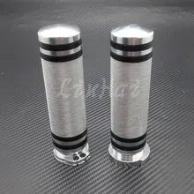 Мотоцикл " 25 мм, серебристый алюминий рифленый Руль рукоятки для Harley Sportster Touring Dyna Softail на заказ