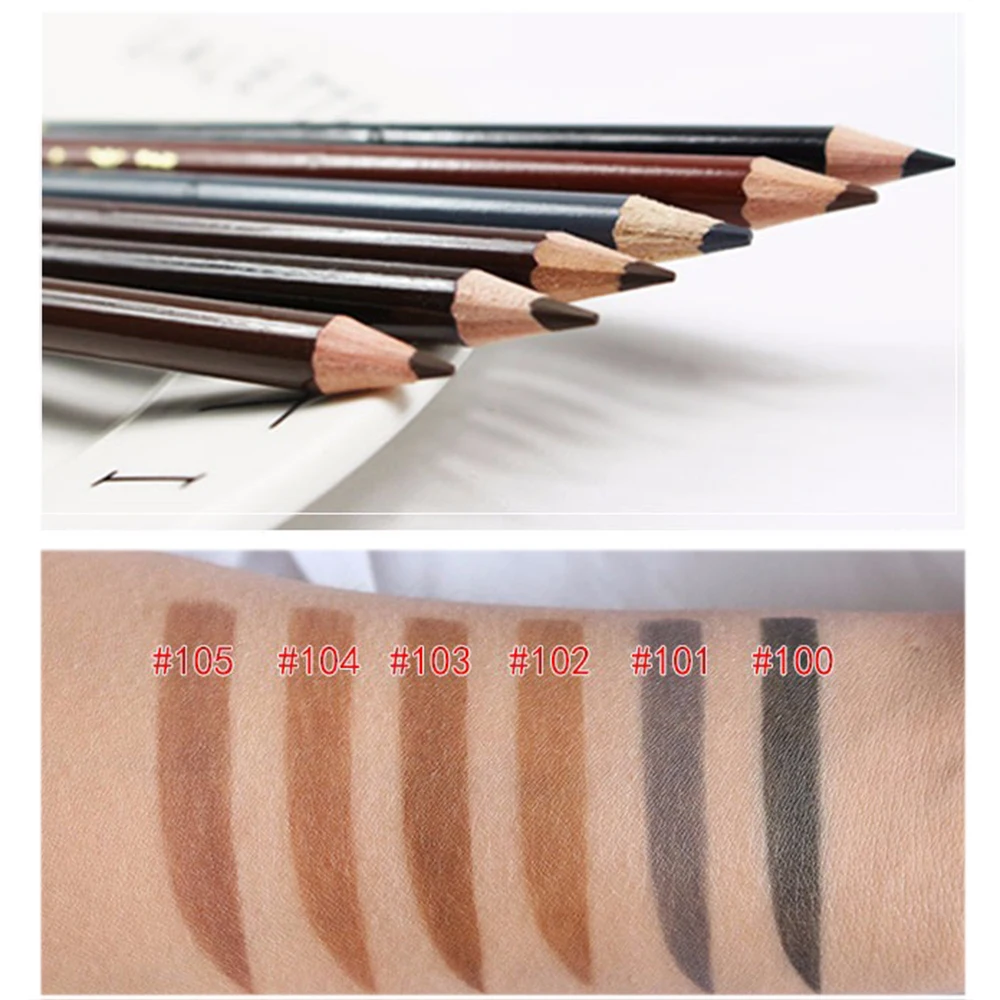 

2019 New waterproof eyebrow pencil Eye Brow Tattoo Pen Natural Long-Lasting easy wear Eyebrow Enhancers Cosmetics 5 colors TSLM1