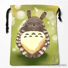 Пользовательские Тоторо Сумки на шнурке Печать Мода Путешествия хранения мини мешок плавать Пешие прогулки игрушка мешок размер 18x22 см#171208-16