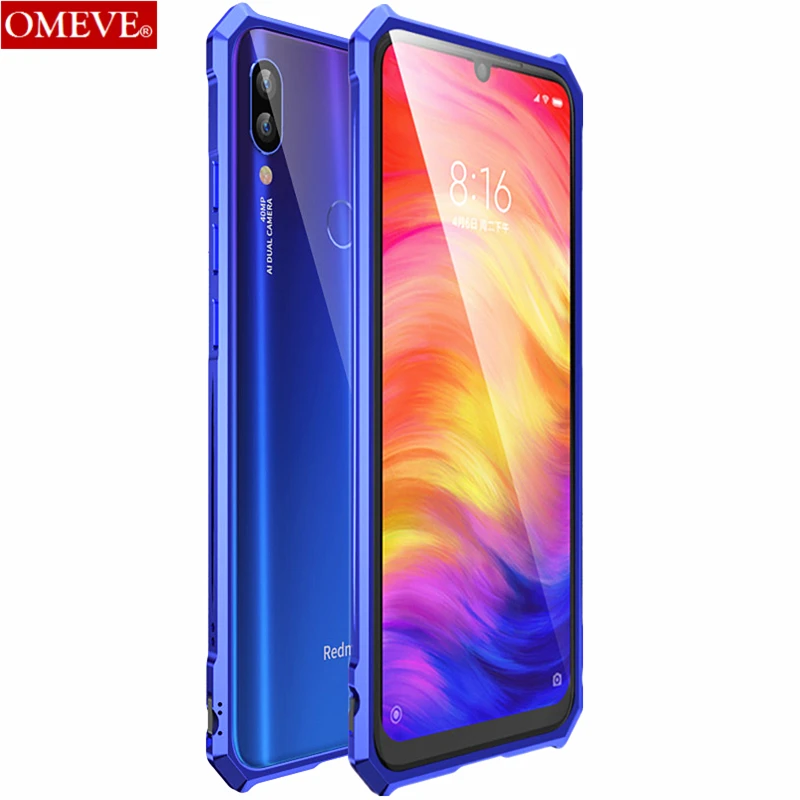 Чехол бампер OMEVE для Xiaomi Redmi Note 7 Note7 Pro из алюминиевого сплава с металлической