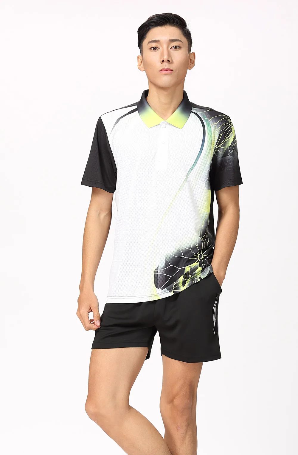 Новые спортивные комплекты одежды для бадминтона для женщин/мужчин, спортивная одежда для тенниса, одежда для настольного тенниса, быстросохнущая спортивная одежда 8809 - Цвет: Man one set