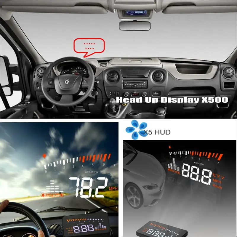 Автомобильный HUD Безопасный диск дисплей для Renault Master 2010~-Refkecting лобовое стекло дисплей экран проектор