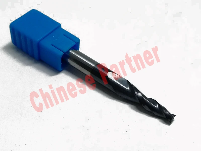 1pc 2mm 5 degree HRC55 2 Flutes tapered flat end mill Angle End Mill