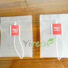 500 шт./лот, 65x80 мм нейлоновый фильтр, мешок одну строку с этикеткой, прозрачные пакеты упаковка, herbals/растения мешок