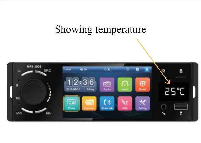 4,1 дюймовый автомобильный mp5 плеер с Bluetooth USB TF AUX in FM сенсорный экран камера заднего хода вход управление рулевого колеса один din 12 v