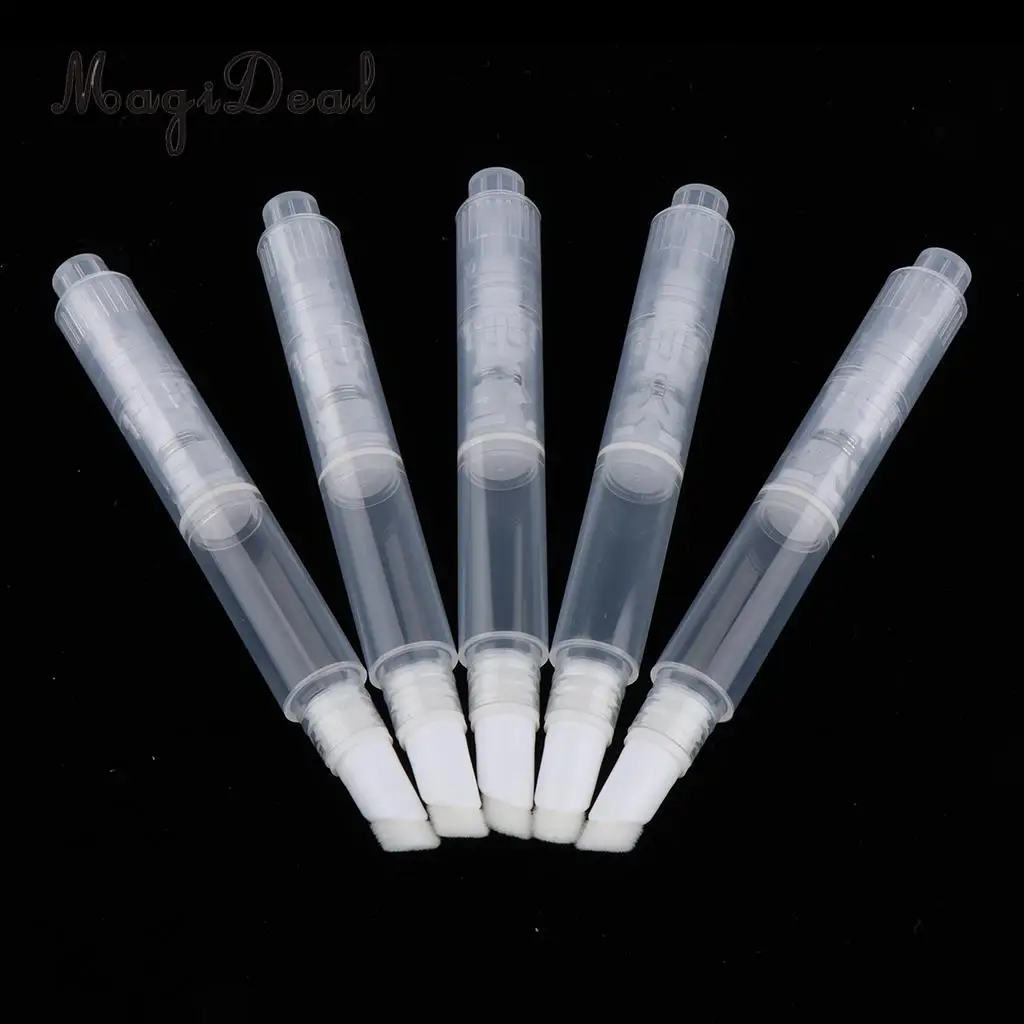 Kesoto 5pcs 3ml Empty Twist Pen Cosmetic Nail Oil Eyelash Lip Gloss Tube with Brush