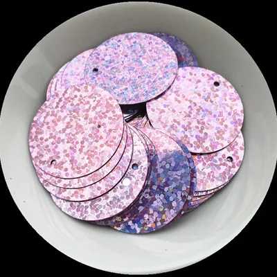 Issequins 25 мм большие круглые пайетки для рукоделия Сделай Сам голограмма лазерные блестки для изготовления ювелирных изделий платье для танца живота аксессуары для шитья - Цвет: Laser Lila