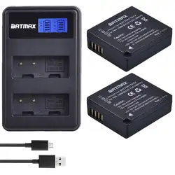 2 шт. 1200 мАч DMW-BLG10 DMW BLG10 DMW-BLE9 BPDC15 Батарея + ЖК-дисплей Dual USB Зарядное устройство для Panasonic Lumix GF5 GF6 GX7 LX100 GX80 GX85