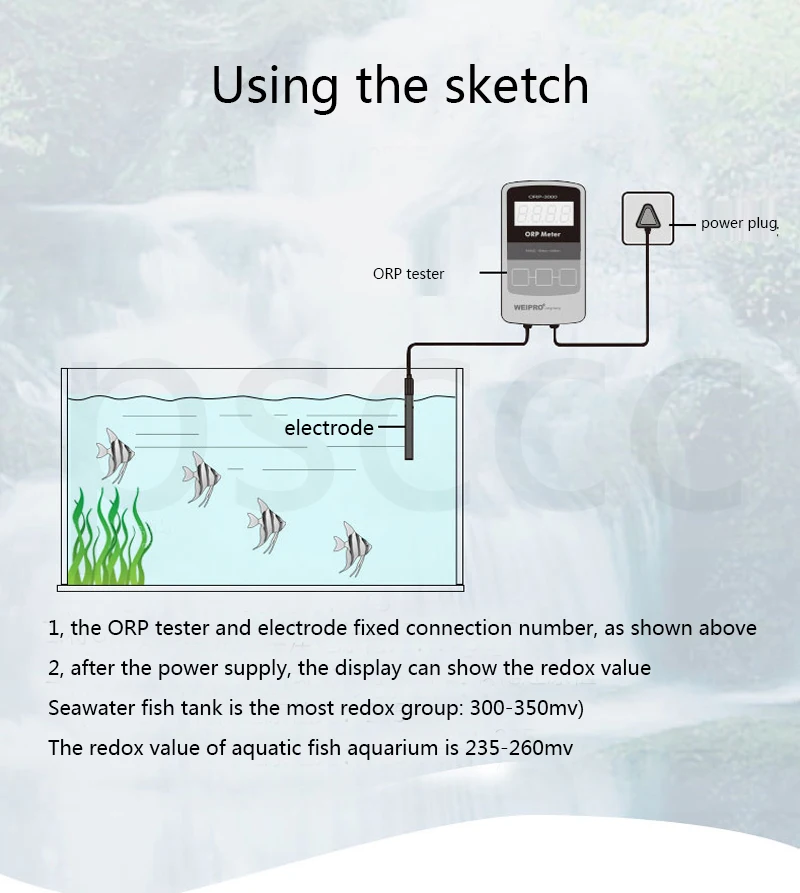 WEIPRO аквариум Redox значение тестер аквариум weipro ORP-3000 тест контроллер пресная вода море вода высокое качество