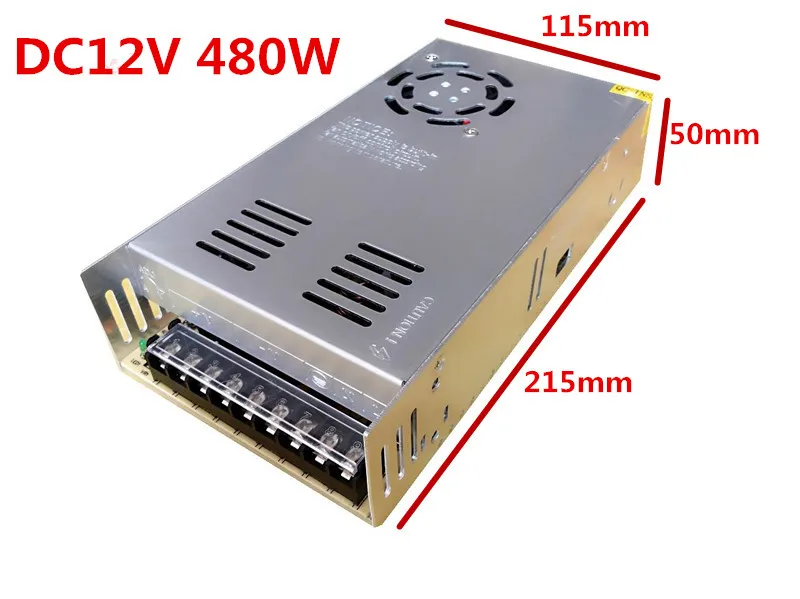 

The New 12V 40A 480W Switch Power Supply Driver Switching For LED Strip Light Display 220V/240V Best performance